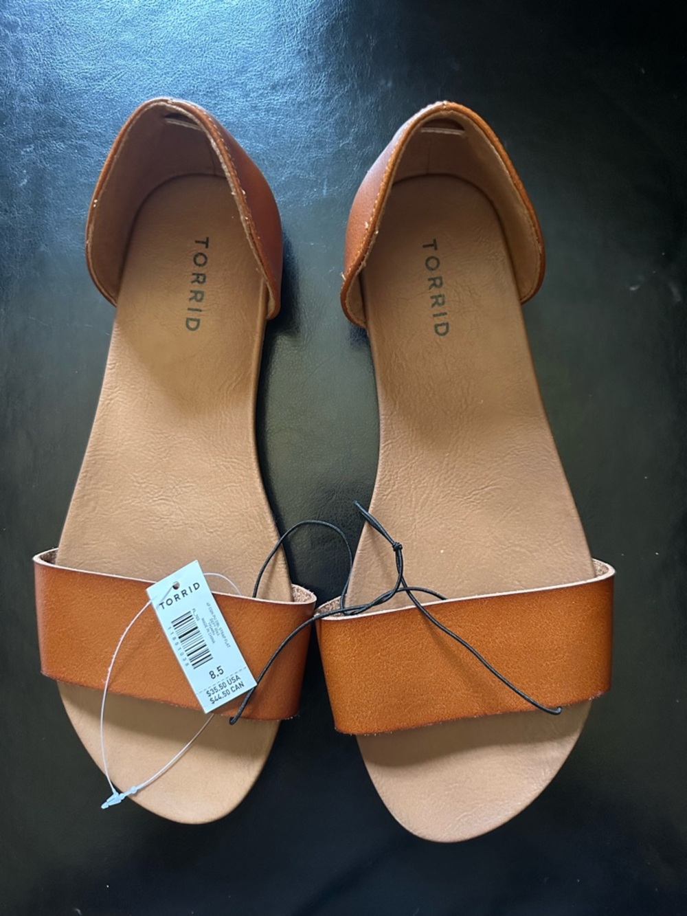 torrid Tan Open-Toe Single-Strap Ankle Cuff Sandals , Size 8.5
